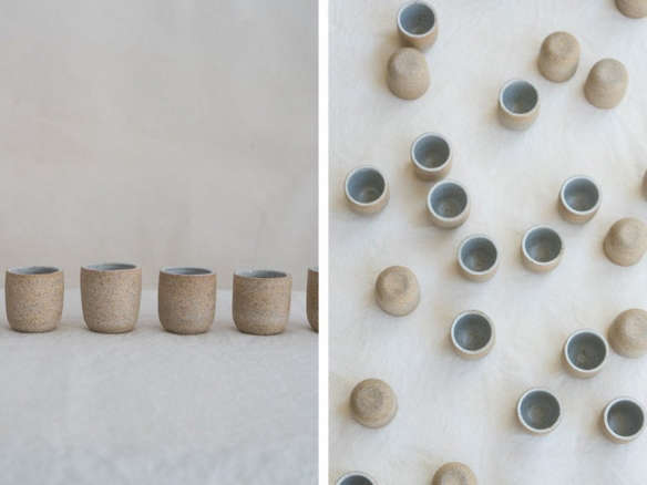 stoneware copita in soft flecked grey/natural clay 8