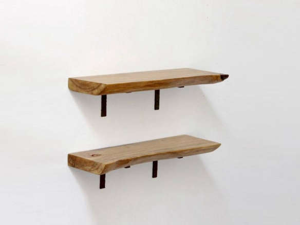 floating shelf live edge slab wood open shelving 8