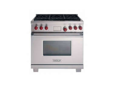 wolf 36 inch dual fuel range red knobs  