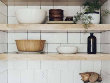 wood open shelves fruit bowl scale seattle kitchen   1 376x282
