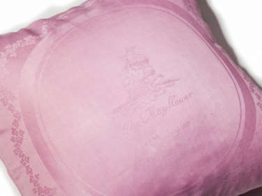 cosmos pillows vintage linen mayflower pink  