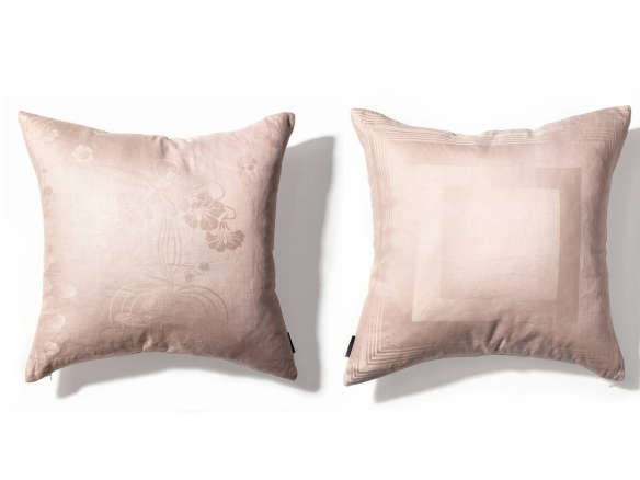water lily dusky pink double sided pillow 8