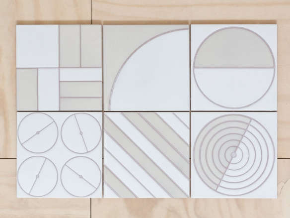 fireclay agrarian ceramic tile white patterns  