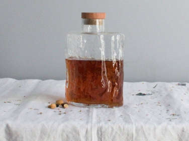 handmade glass blown decanter liquor jar 1  