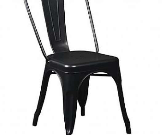 metro side chair in matte black  