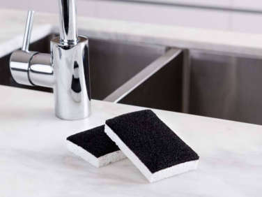 black and white scourer sponge  