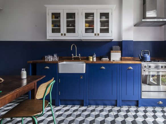 british standard diy bright blue kitchen london 1  