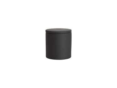 cb2 rubber coated black canister  