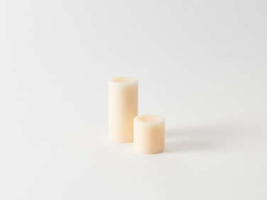 march hand poured ivory pillar candle  