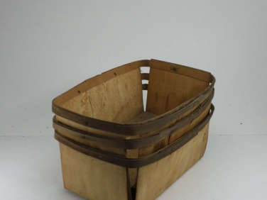 vintage wooden slat berry fruit produce basket  