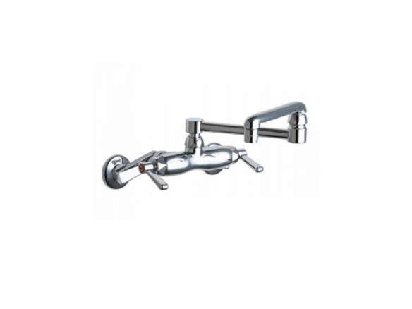 chicago faucets 445 dj13abcp polished chrome wall mounted pot filler faucet 8