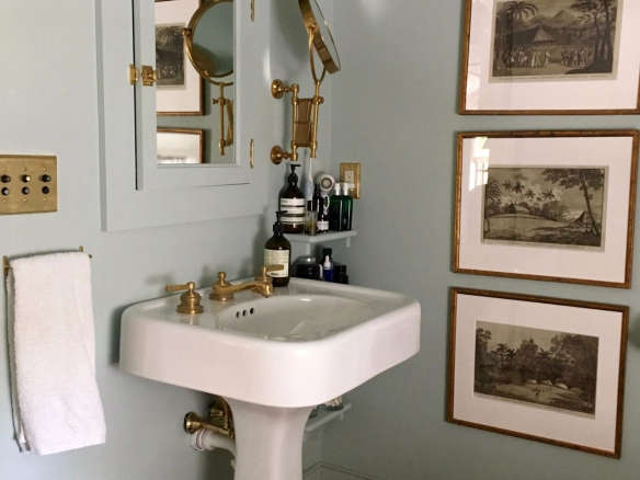 gray bath hudson valley awards artwork pedestal sink  