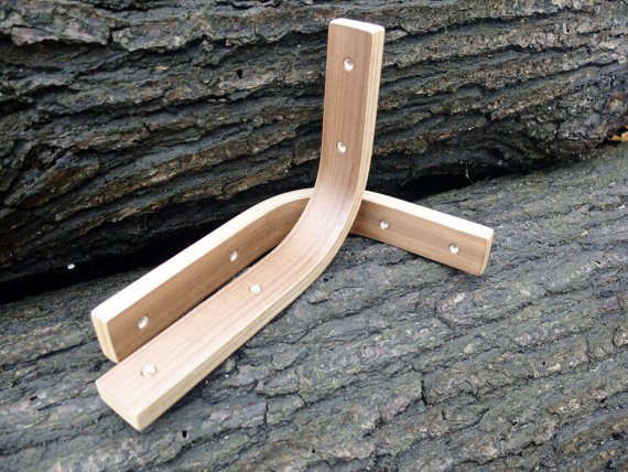shelf support brackets bent plywood with