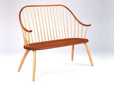 thos moser wood bench  