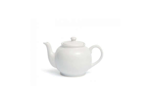 traditional round white teapot 8