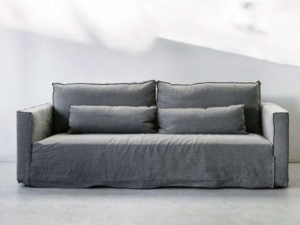 vittoria square slipcover sofa washed smoke  