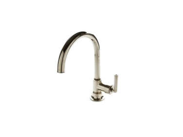 waterworks henry one hole gooseneck kitchen faucet  
