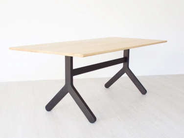 black wood trestle table kroft furniture canada jpg  