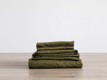 cultiver linen sheet set green  