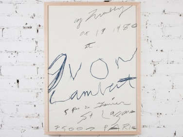 cy twombly exhibition poster script 1980 framed un  