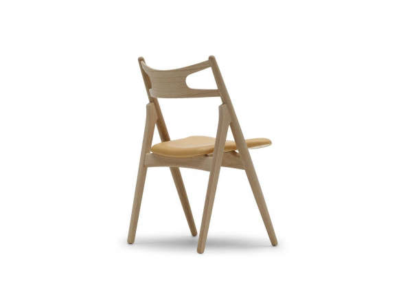 hans wegner ch29 sawbuck chair oiled oak leather  