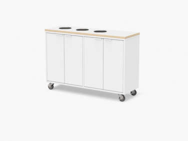 heartwork active duty recycling credenza casters  