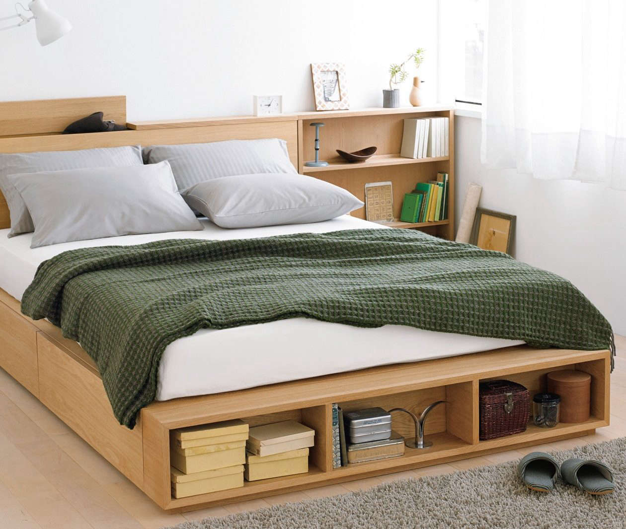 10 Easy Pieces Storage Beds Remodelista, Muji Wooden Bed Frame
