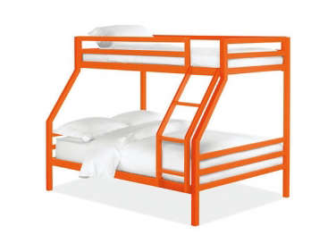 room and board fort bunk bed orange  