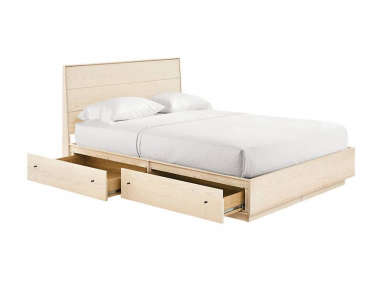 room and board hudson bed with storage drawers  