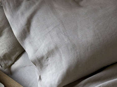 rough linen simple pillow slip  