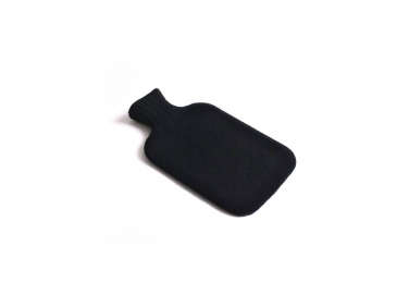 black cashmere hot water bottle cover  