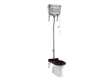burlington high level toilet polished aluminum cistern  