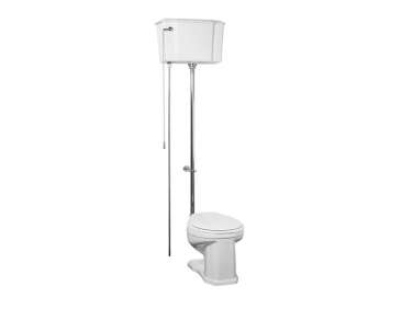 pegasus victoria 2 piece round high tank water closet toilet  