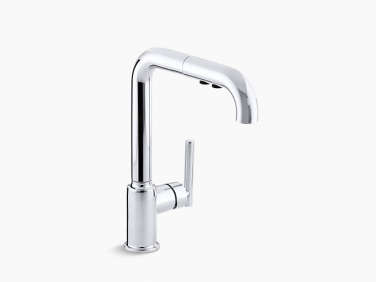 purist single hole kitchen sink faucets  