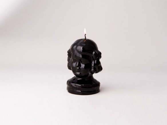 black wax girl’s head candle 8