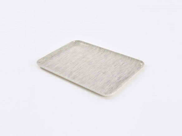 fog linen large linen tray grey stripe 8