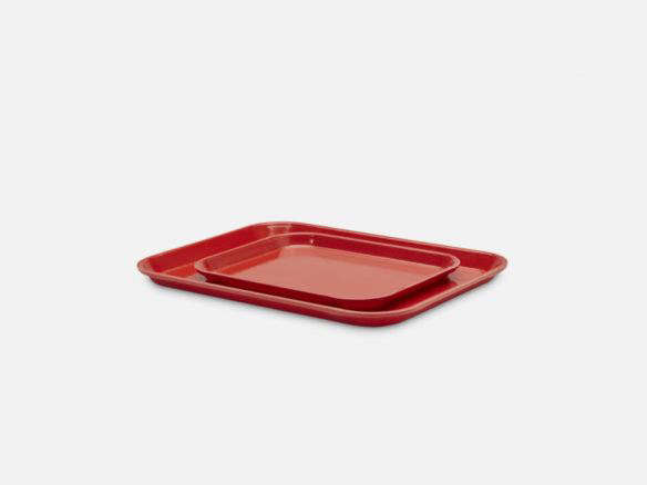 merci french small fiberglass tray red  
