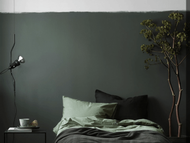 monochrome green bedroom by stylist pella hedeby for elle decoration se photograph ragnar omarsson  