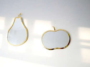 apple pear mirrors brass calmachica  