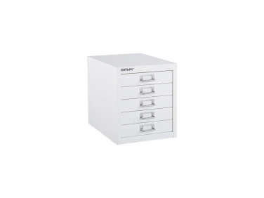 bisley white 5 drawer cabinet  