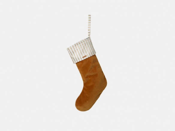 ferm living christmas velvet stocking mustard  