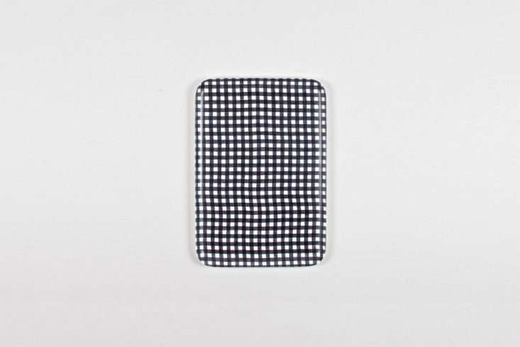 the fog linen work gingham navy check tray is available through clove & cre 19