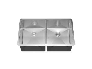 kraus undermount double bowl sink kit  