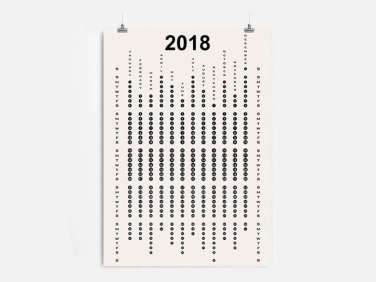 minimal design wall calendar 2018  