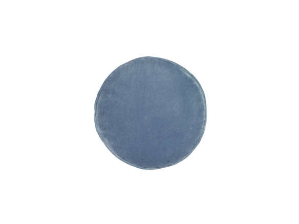 castle dusty blue velvet penny round cover  