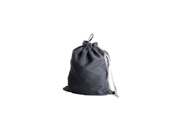 cozy linen charcoal large linen laundry bag  