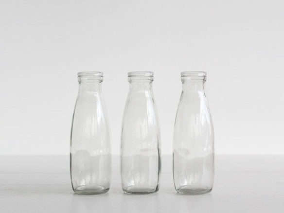 father rabbit glass milk bottles  