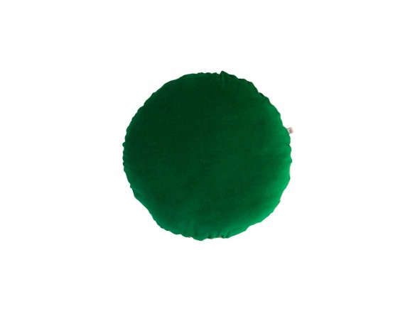 velvet and linen cushion in emerald green 8