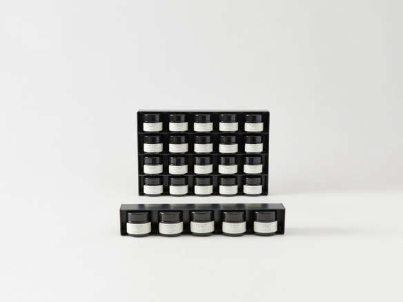MARCH Pantry Black Steel Spice Rack with Spices