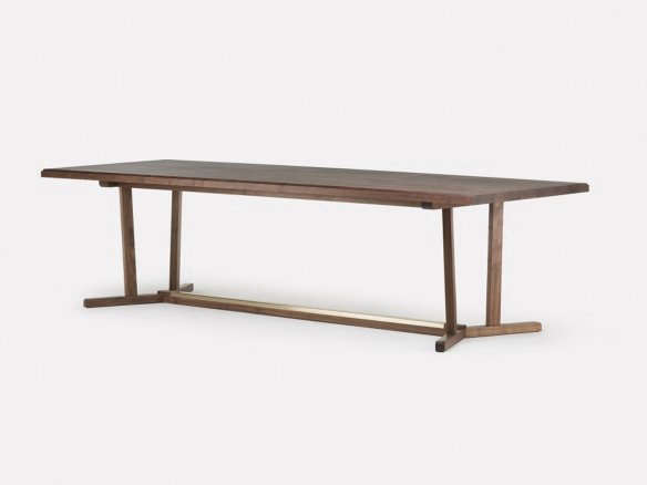 neri and hu shaker dining table walnut timber top  